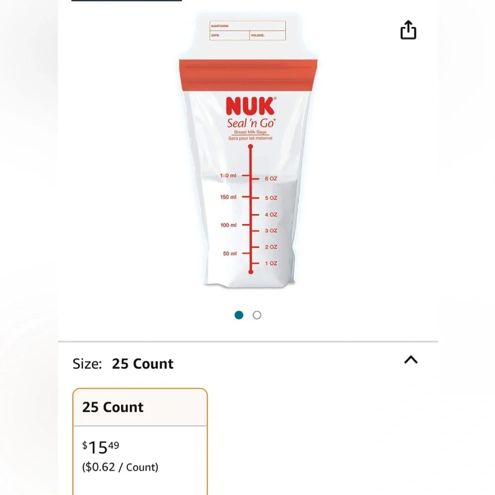 NUK SEAL N GO BAGS